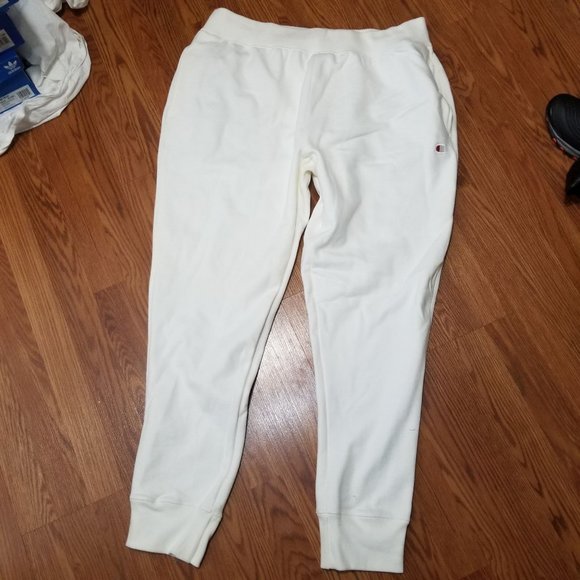 Champion Reverese Weave Jogger Sweatpants OffWhite - Picture 4 of 10
